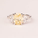 Small ring with oval topaz zirconia