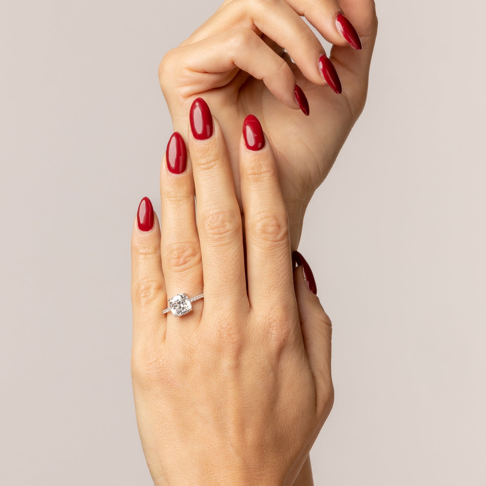 Solitaire 9 mm princess cut with cubic zirconia