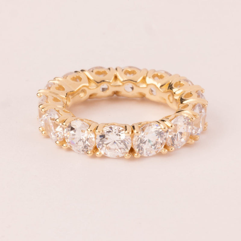 Alianza 5 mm bañada en oro 18k