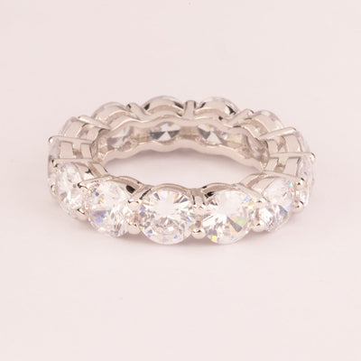 Round wedding band mm 6 high bezel