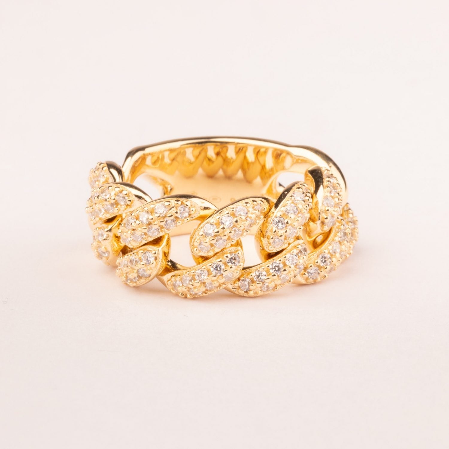 Soft knot ring groumette plated in 18k gold