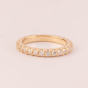 Alianza con circonitas mm 2 bañado en oro 18k