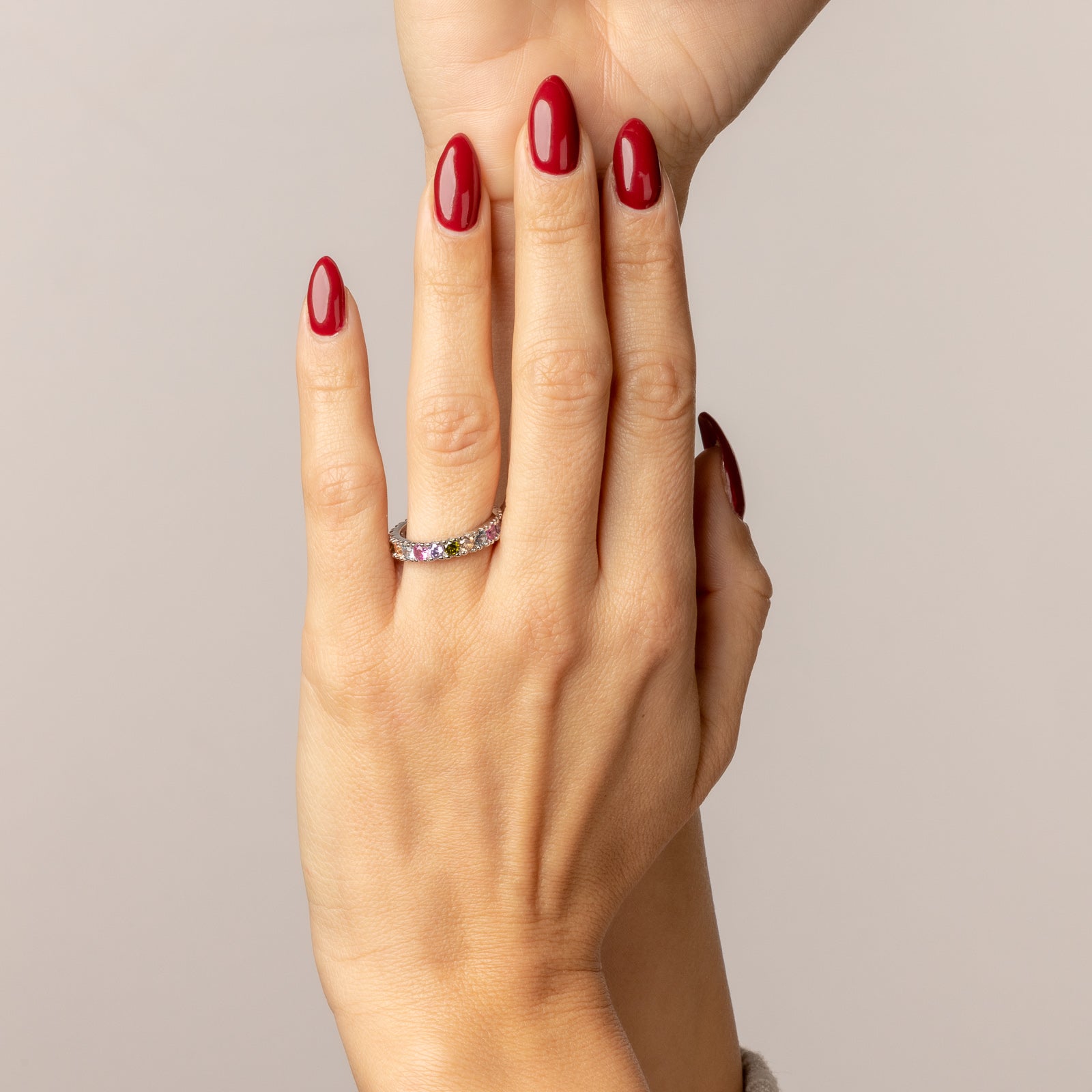 Alliance with multicolor cubic zirconia mm 3