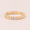 Alianza con circonitas mm 2.5 bañado en oro 18k