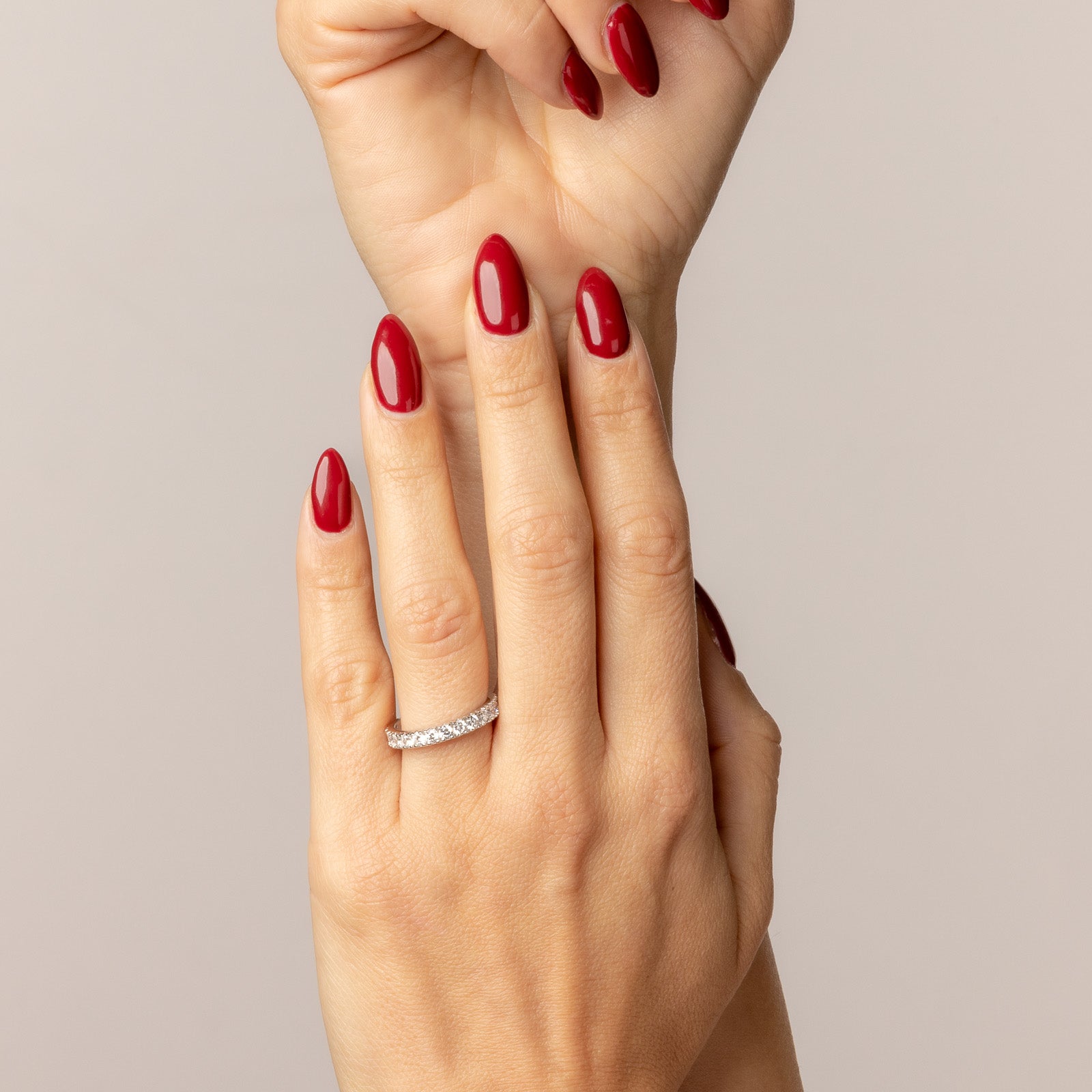 Alliance with 2.5 mm cubic zirconia, 18k gold plated