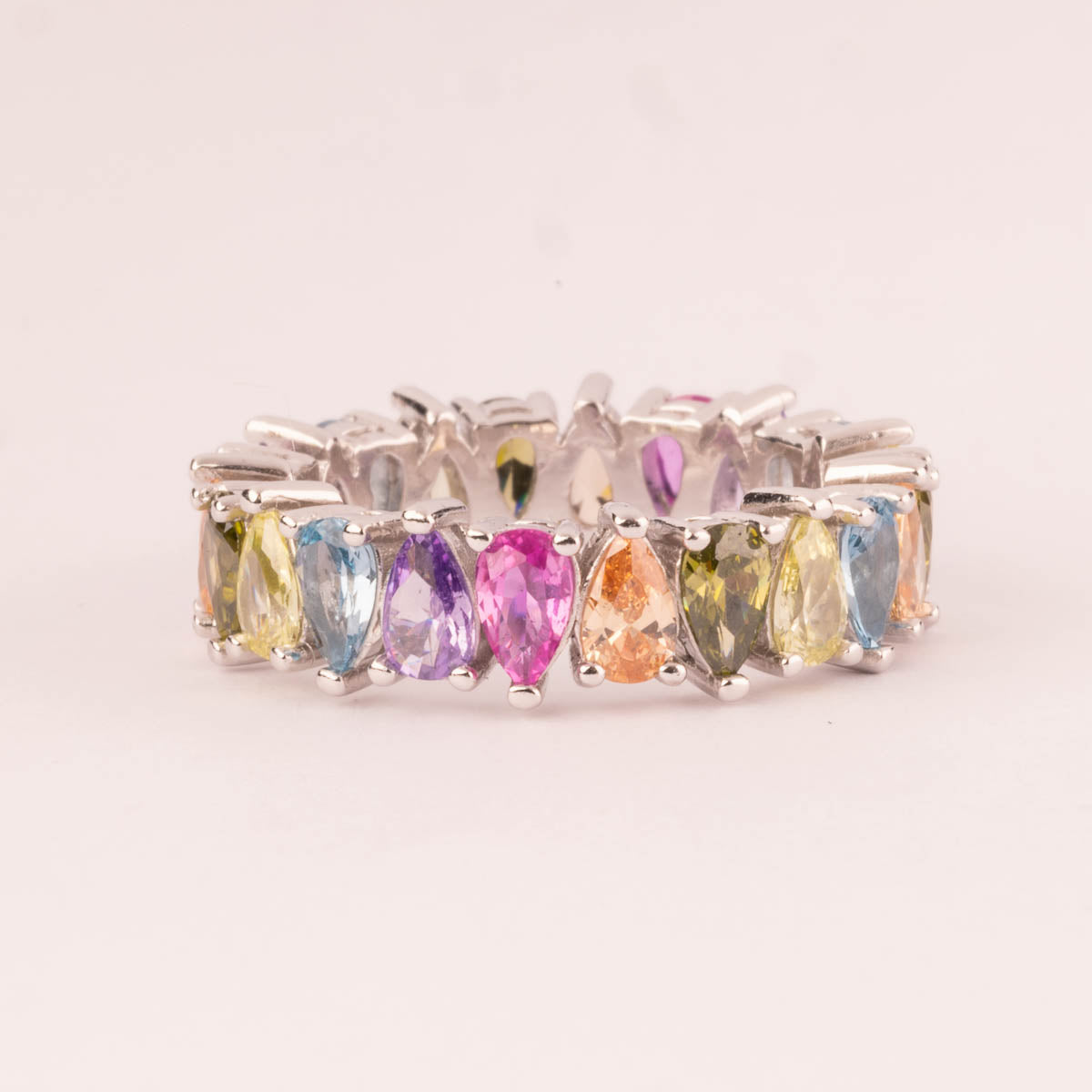 Multicolored zirconia alliance carved drops