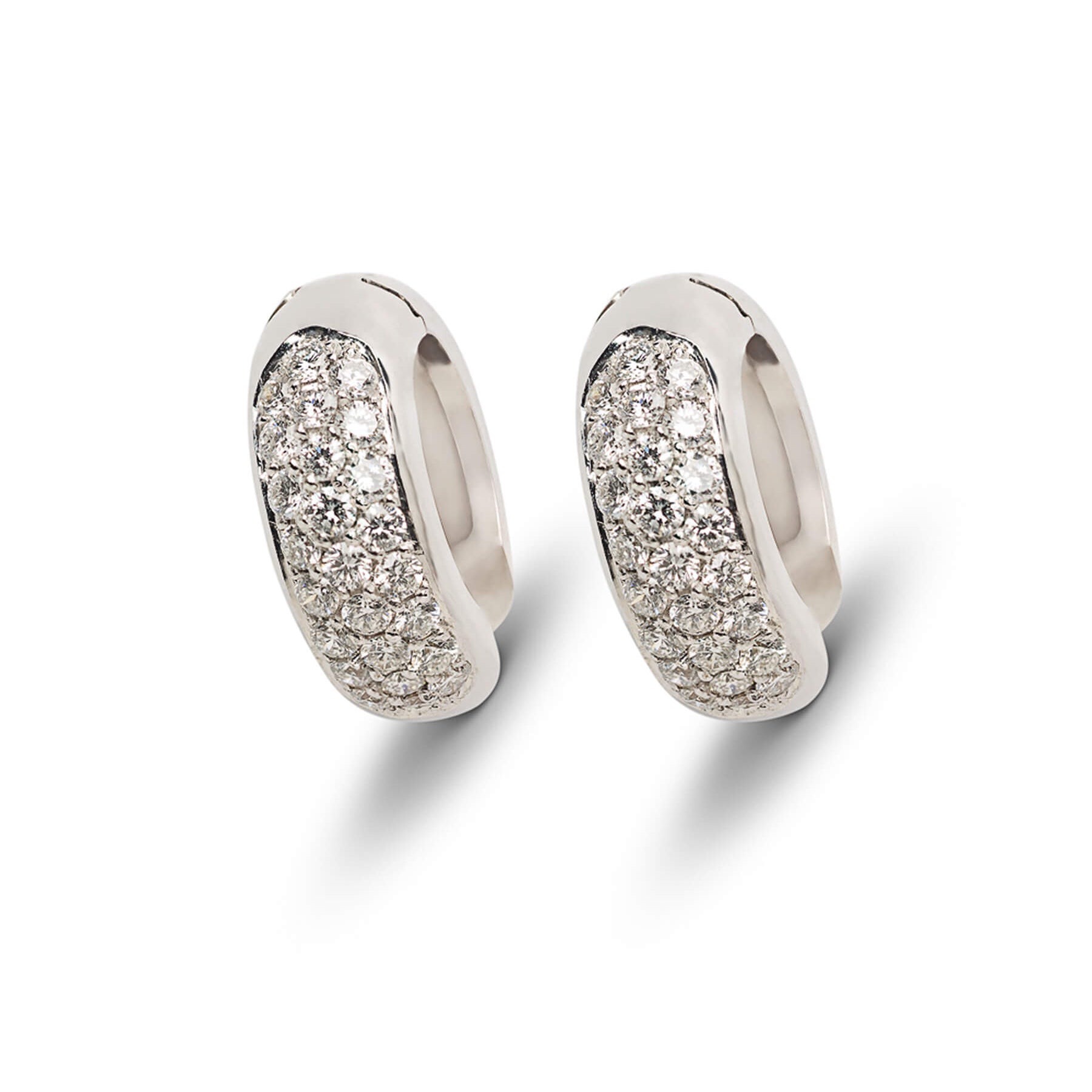 Gold and Diamond Hoop Earrings