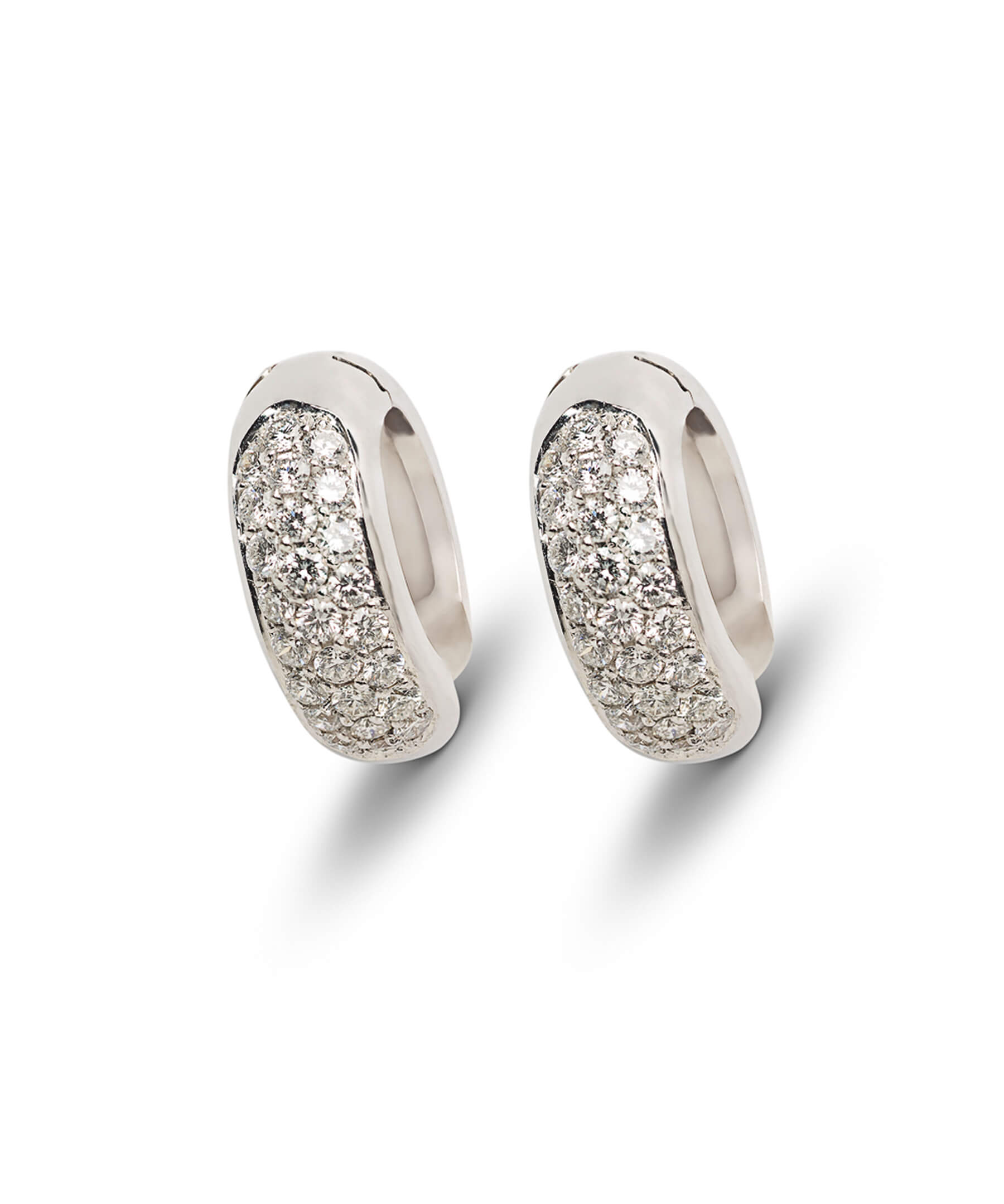 Gold and Diamond Hoop Earrings