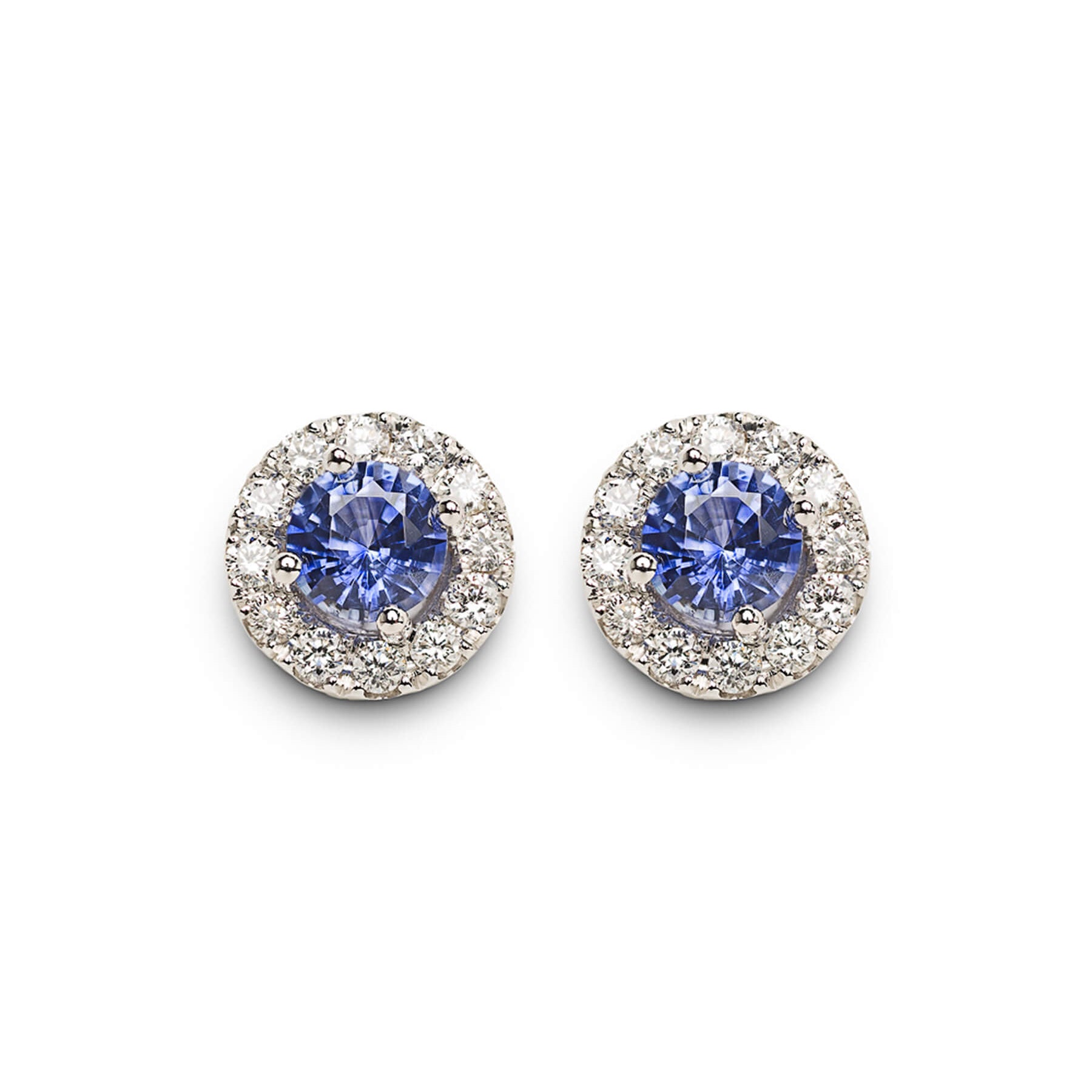 Gold, Sapphire and Diamond Earrings