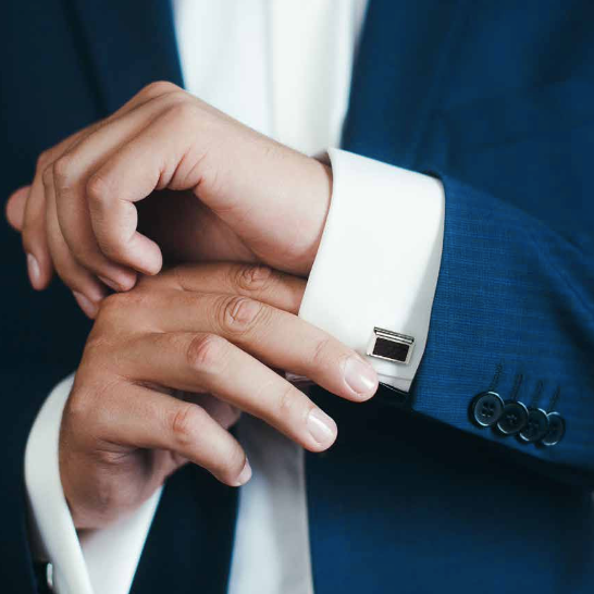 Rectangular Carbon Cufflinks 