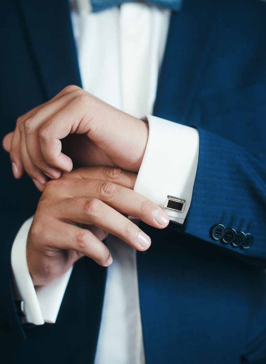 Rectangular Carbon Cufflinks 