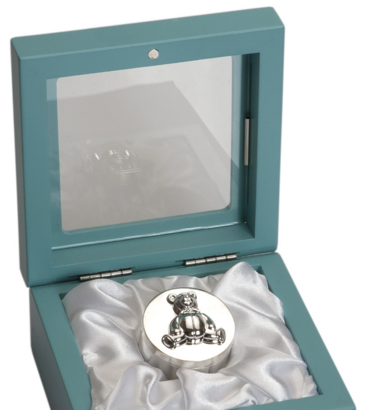 First Tooth Box in Bilaminated Silver with Case 