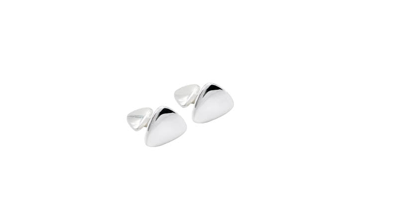 Boutons de manchette bougie en argent 