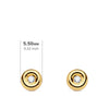 Boucles d'oreilles Chaton en or jaune 18 carats avec diamants 0,040 Qts. G-Vs2. Fermeture à pression