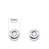 18K White Gold Chaton Diamond Earrings 0.140 Qts Vs2-G. Pressure
