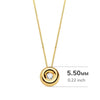 18K Yellow Gold Choker Chaton Diamond 0.020 Qts. G-Vs2. Chain 42 cm