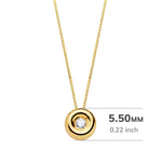 18K Yellow Gold Choker Chaton Diamond 0.020 Qts. G-Vs2. Chain 42 cm
