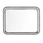 Bandeja rectangular modelo Imperio de plata de ley 925 con borde perlado sin asas
