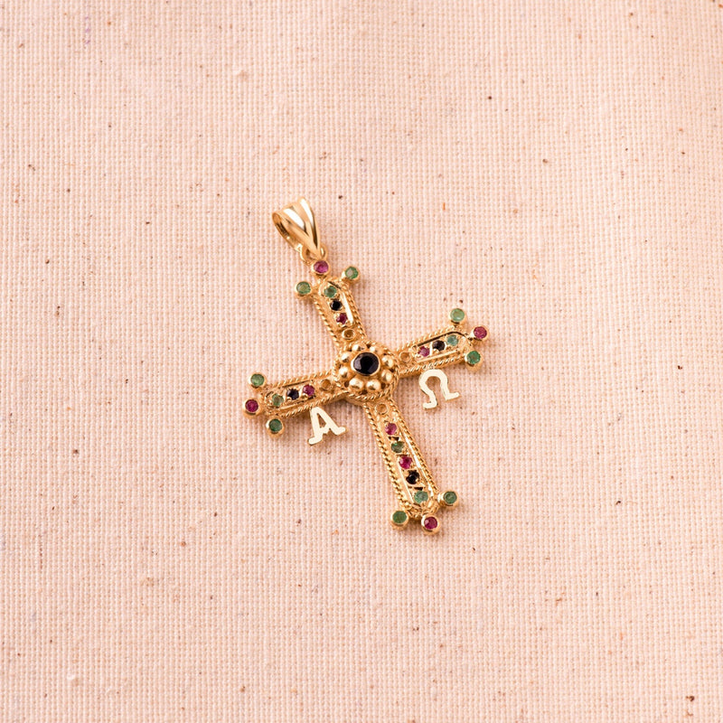 18K Large Covadonga Cross 40x34 mm