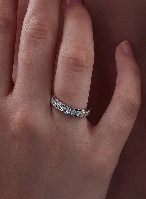 Anillos Finos Plata Diseño Brillante