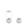 18K Pendientes Chaton Diamantes 0.030 Qts. Presion. G-Vs2
