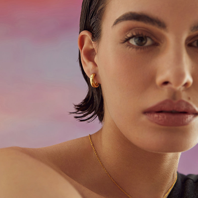 Thick Gold Hoops