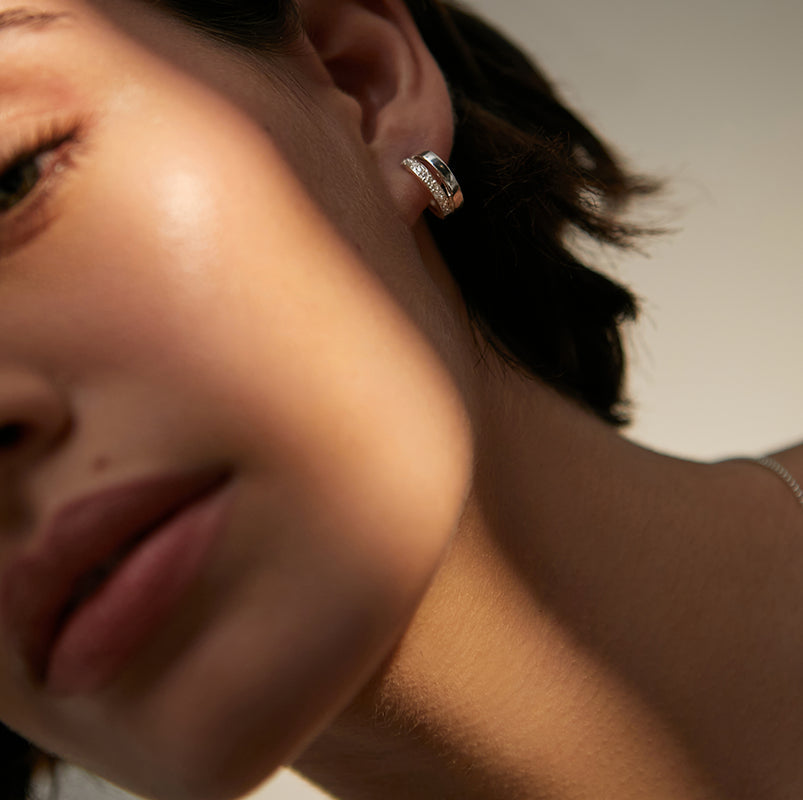 Double Hoops with Cubic Zirconia