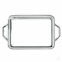 Bandeja rectangular de plata de ley 925 modelo Inglés con asas