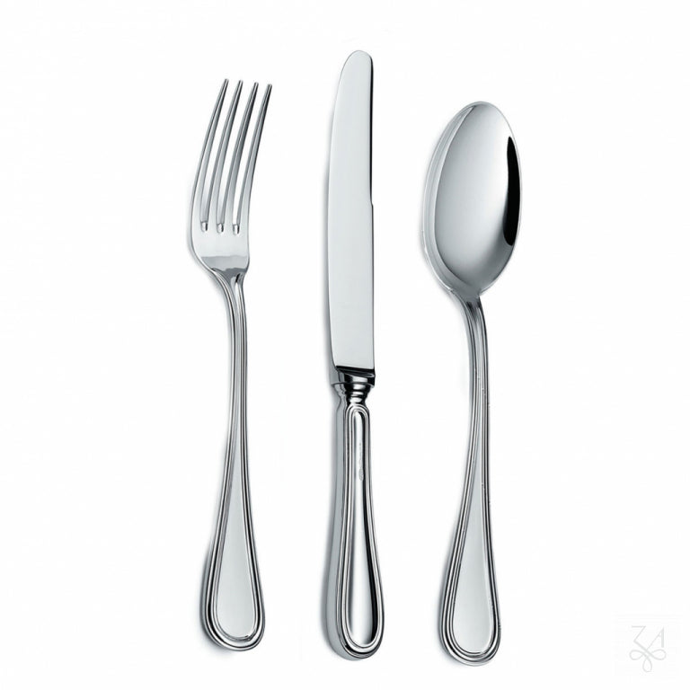 Set de cubertería de bebé de 3 piezas modelo Inglese en plata de ley