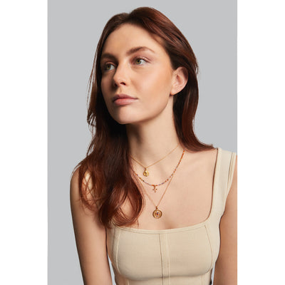 Camelot Pendant 925 Silver Gold Colored Quartz