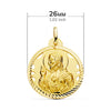 18K Openwork Helix Scapular of the Virgin of Carmen and the Heart of Jesus 26 mm