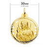 18K Openwork Helix Scapular of the Virgin of Carmen and the Heart of Jesus 30 mm
