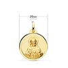 18K Scapulaire Virgen Del Carmen Coeur Jésus Lunette 20 mm