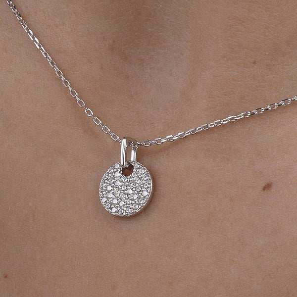 Small Silver Pendants Shiny Medal Design