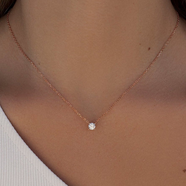 Small Silver Pendants Round Design Pink Plating