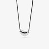 925 Silver Bean Necklace with Cord 