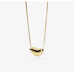 925 Silver Gold Bean Necklace