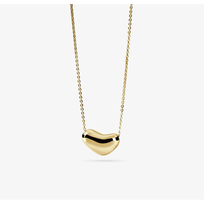 925 Silver Gold Bean Necklace