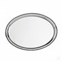 Bandeja oval modelo Imperio de plata de ley 925 con borde perlado sin asas