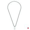 Rounded Steel Military Plate Necklace