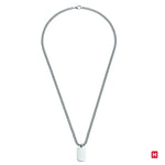 Rounded Steel Military Plate Necklace
