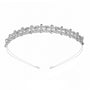 Diadema tiara de novia fina de metal hipoalergénico con circonitas