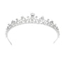 Tiara de novia alta en metal hipoalergénico con circonitas