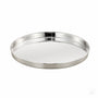 Bandejita redonda con pared martelé de plata bilaminada 24,5 cm