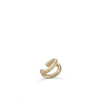 Ear cuff en plata bañda en oro diseño trenzado