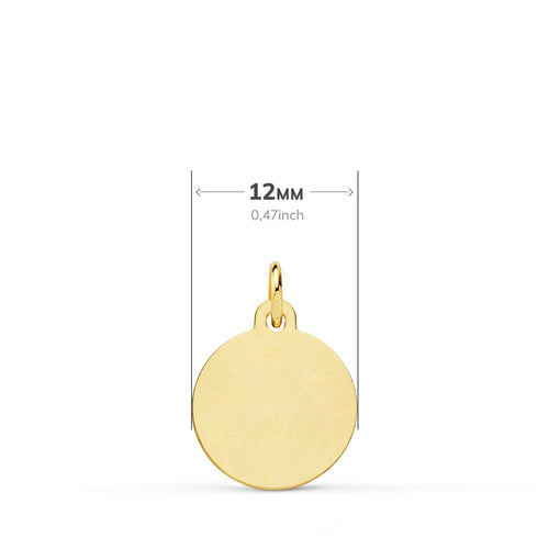 18K Medalla Virgen De Fatima 12 mm