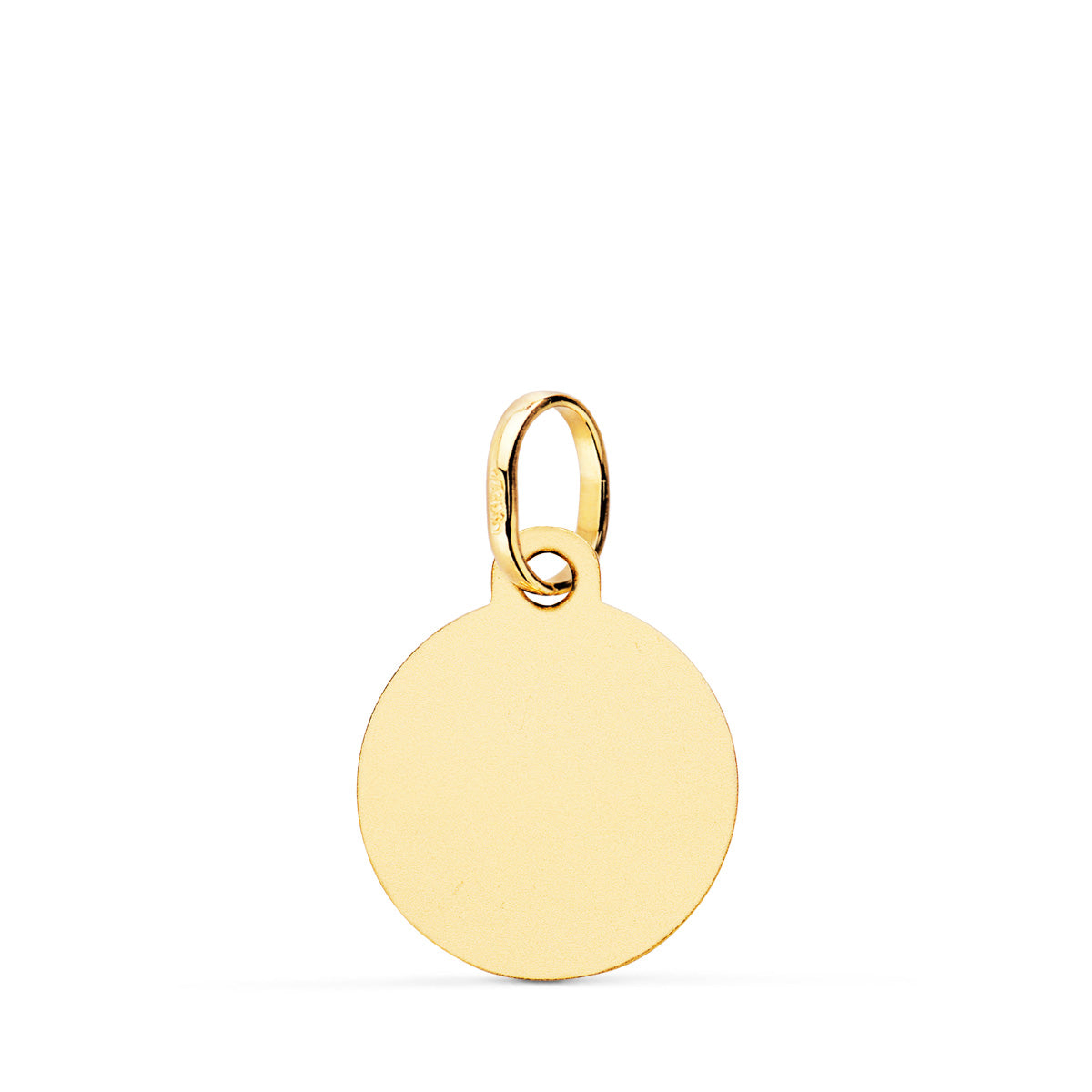 18K Horoscope Medal Yellow Gold Virgo Matte 13 Mm