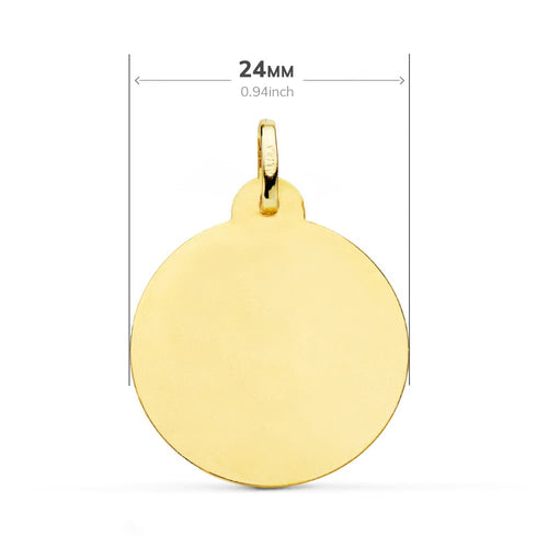 18K Yellow Gold Saint Anthony Shine Medal 24 mm