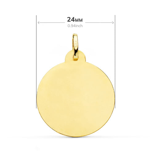 Lunette Médaille Saint George 18K 24 mm