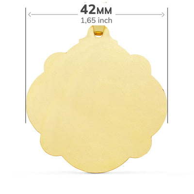 18K Medal Virgin of Carmen Tambourine 42 mm